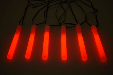 4 inch 10mm Red Glow Sticks- 25 Per Package